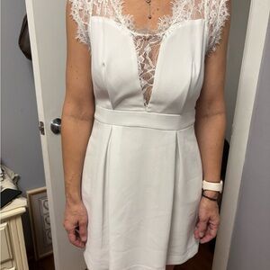 BCBGeneration White Lace Mini Dress